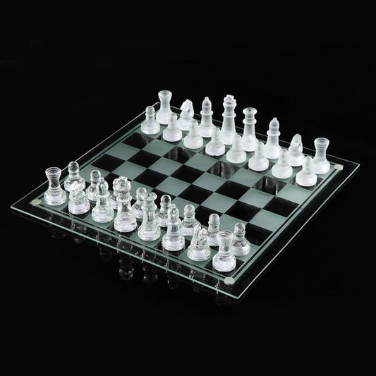10"X10" Glass Chess Set - stilyo