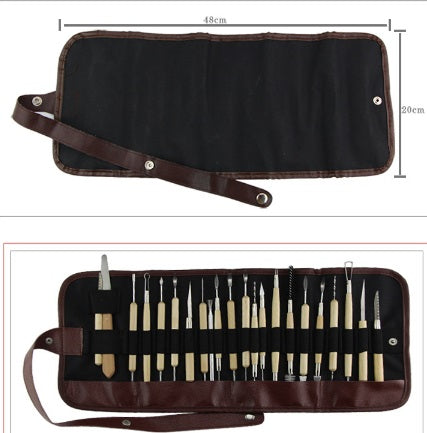 Wooden Sculpting Shapes Tool Set - 22 Pieces - stilyo