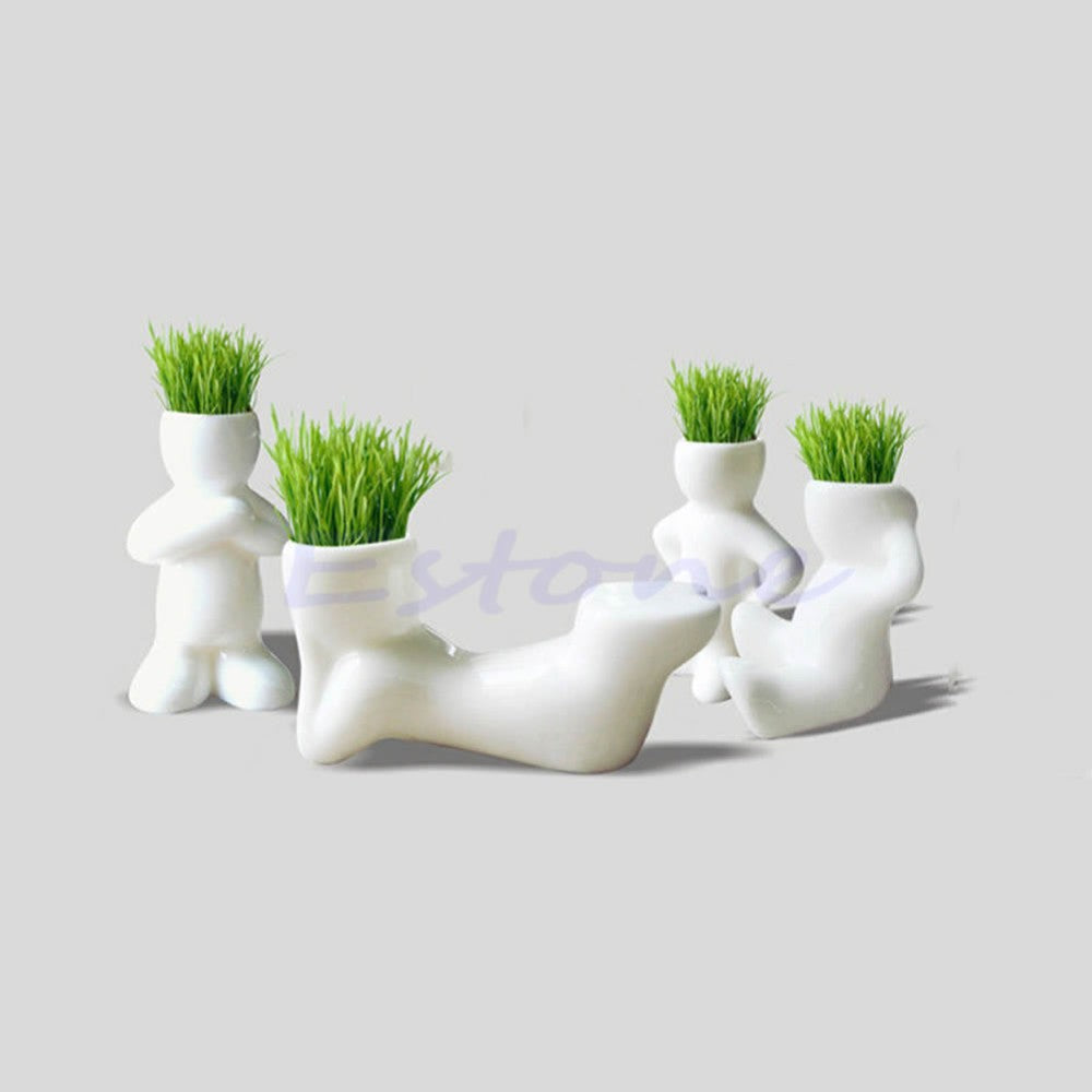 Mini Ceramic White Doll Grass Hair - stilyo