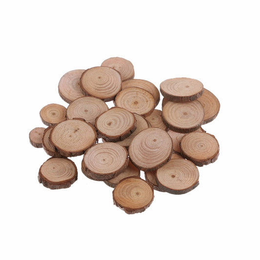 Wood Log Slices Discs for DIY Crafts - 50Pcs/Set 2-4CM - stilyo