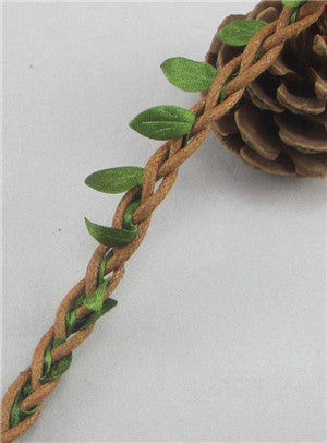DIY Wax Cord With Leaves - 2 Yards Long - stilyo