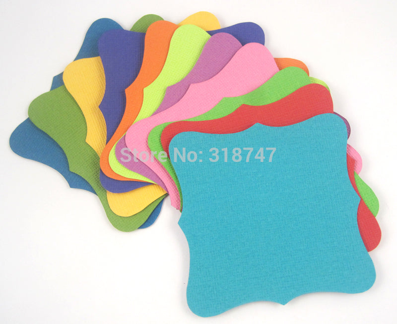 7.5cm 12pcs mixed colors bookmark label card - stilyo