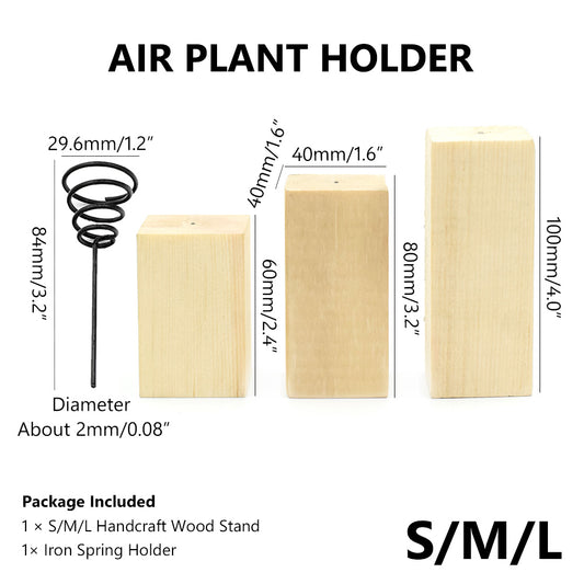 Wooden Metal Air Plant Holder - stilyo
