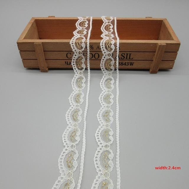 10 Yards White Lace Ribbon Tape (40MM Wide) - stilyo