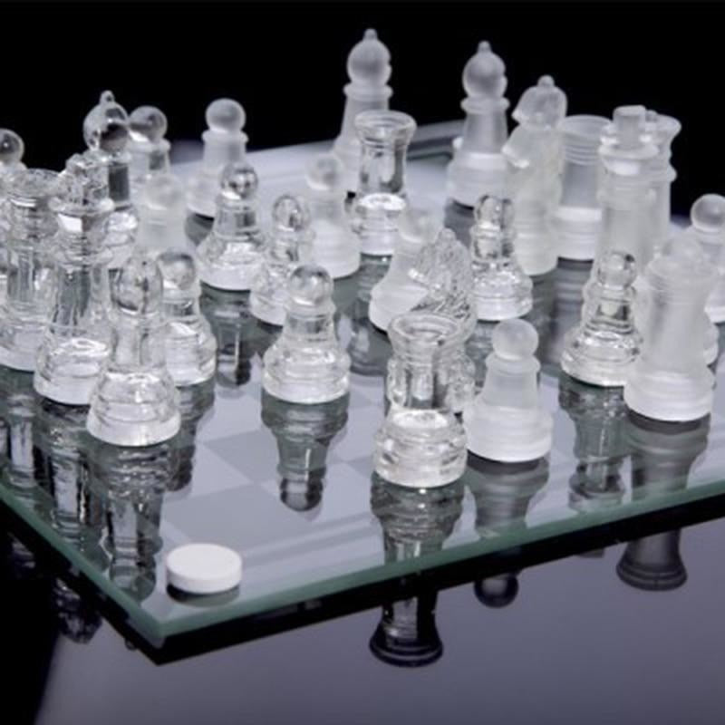 10"X10" Glass Chess Set - stilyo