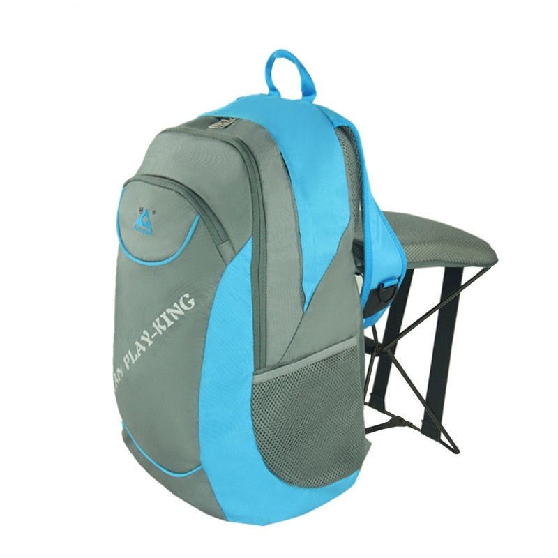 47L Multi-functional Fishing Backpack With a Folding Chair - stilyo