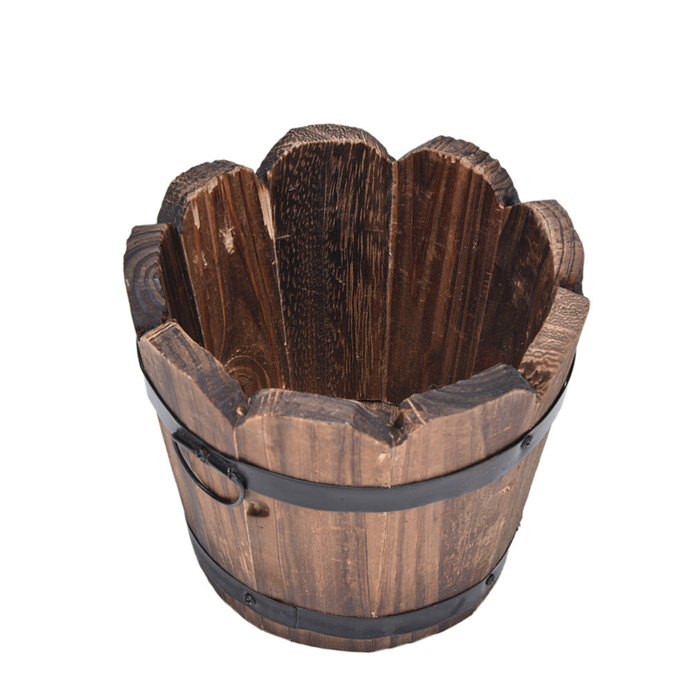 Vintage Whiskey Barrel Planter - stilyo