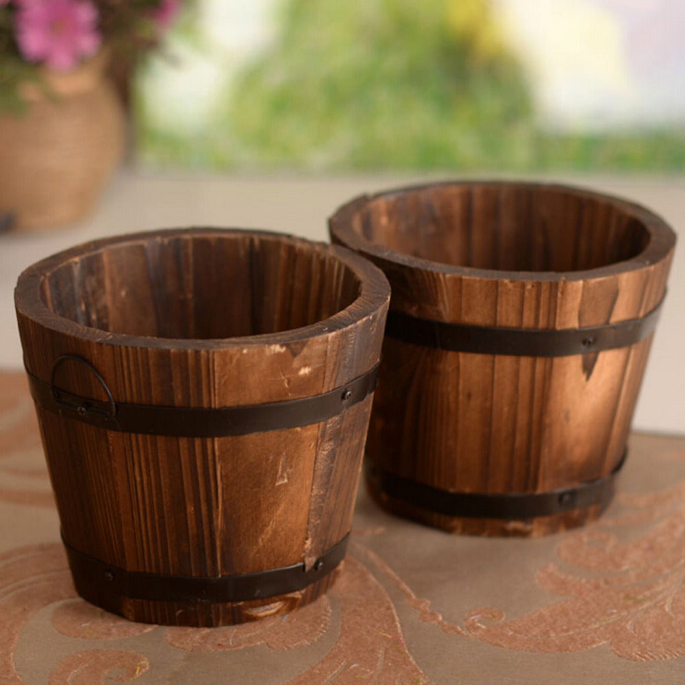 Vintage Whiskey Barrel Planter - stilyo