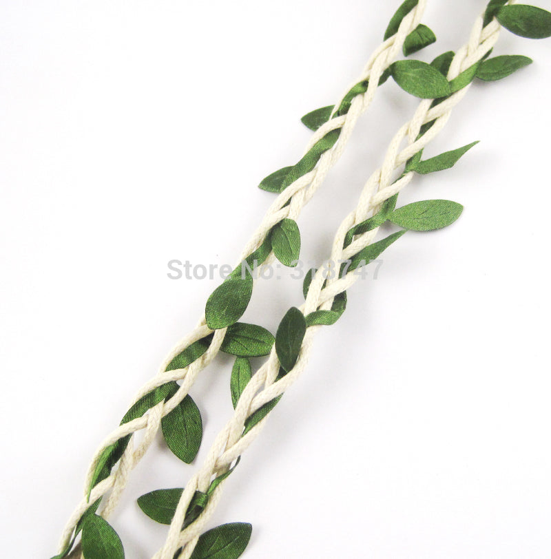 DIY Wax Cord With Leaves - 2 Yards Long - stilyo