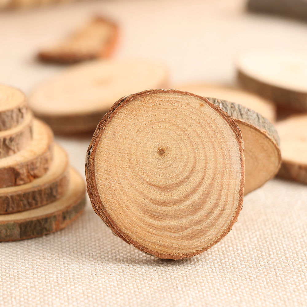 Wood Log Slices Discs for DIY Crafts - 50Pcs/Set 2-4CM - stilyo