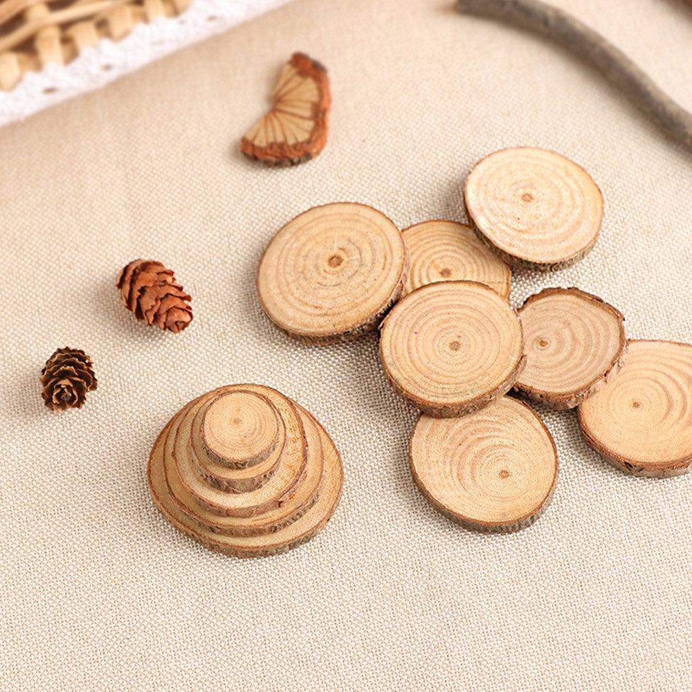 Wood Log Slices Discs for DIY Crafts - 50Pcs/Set 2-4CM - stilyo