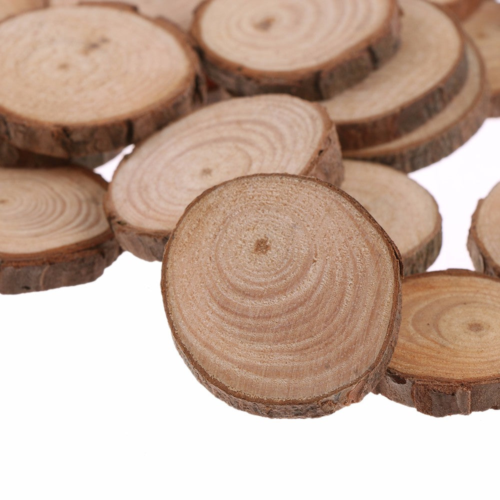 Wood Log Slices Discs for DIY Crafts - 50Pcs/Set 2-4CM - stilyo