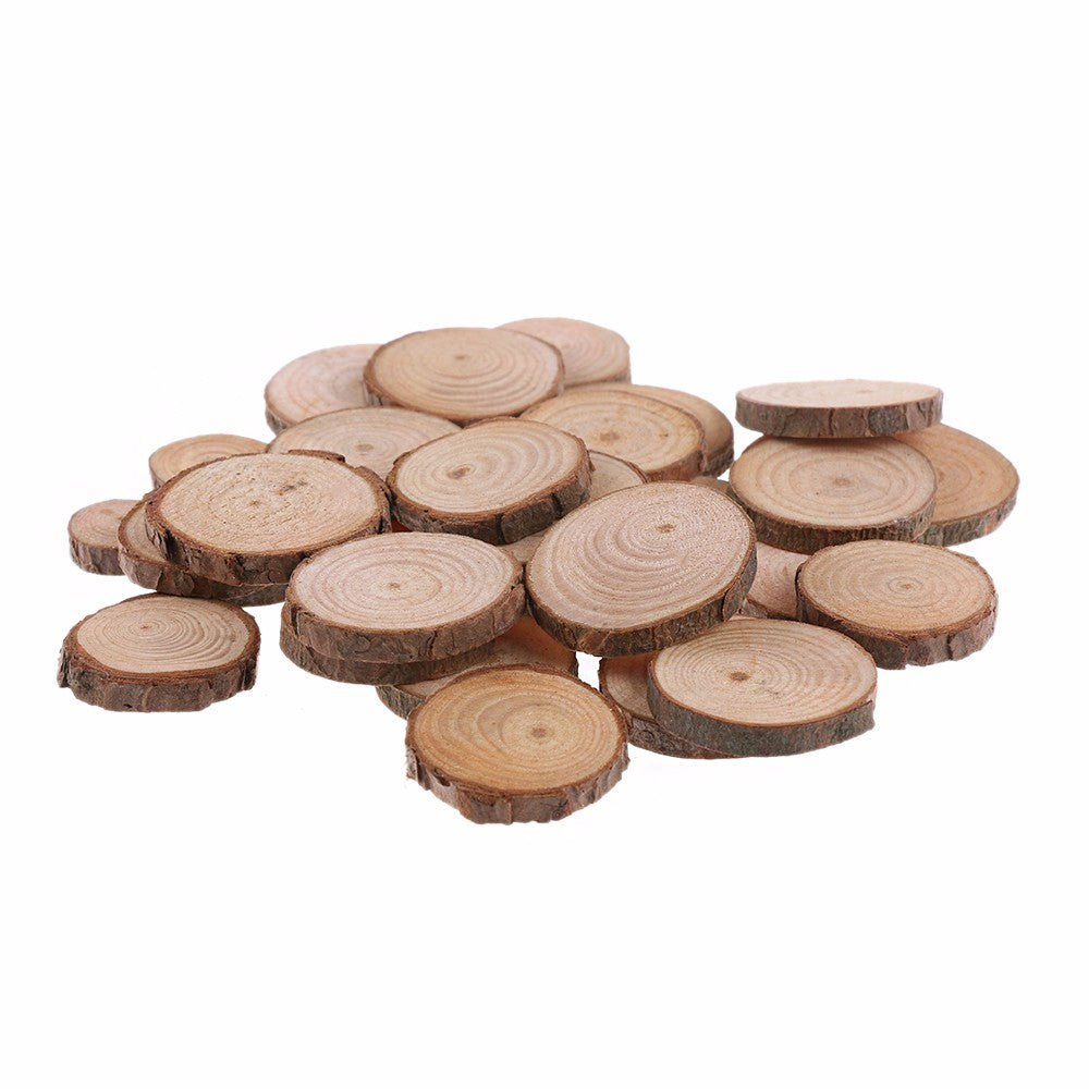 Wood Log Slices Discs for DIY Crafts - 50Pcs/Set 2-4CM - stilyo