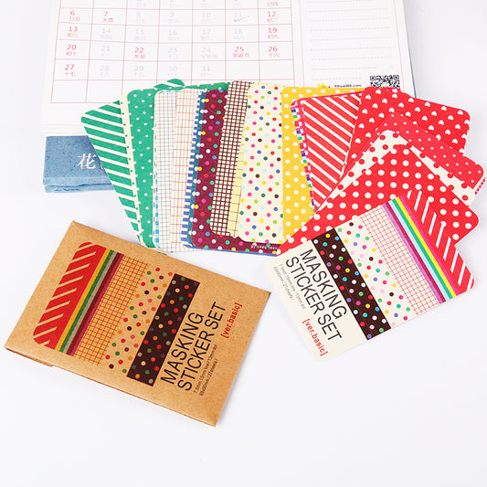 27 PCS Masking Tape Stickers Pack - stilyo