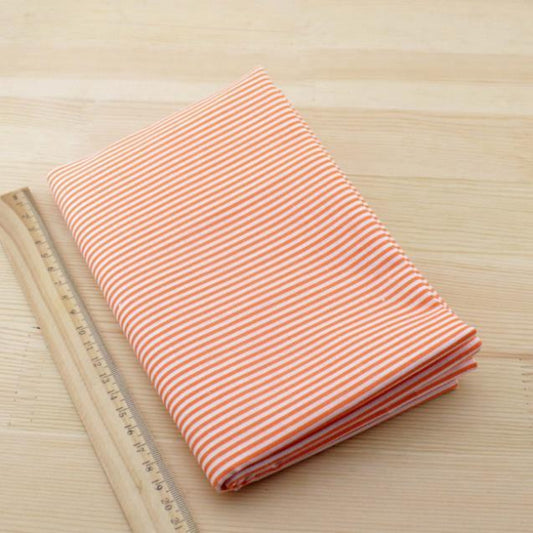 Orange Strips Designs Cotton Fabric - stilyo