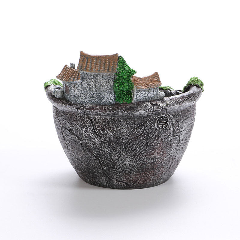 Planter Flower Plant Pots Fairy Garden Pot with Sweet House - stilyo