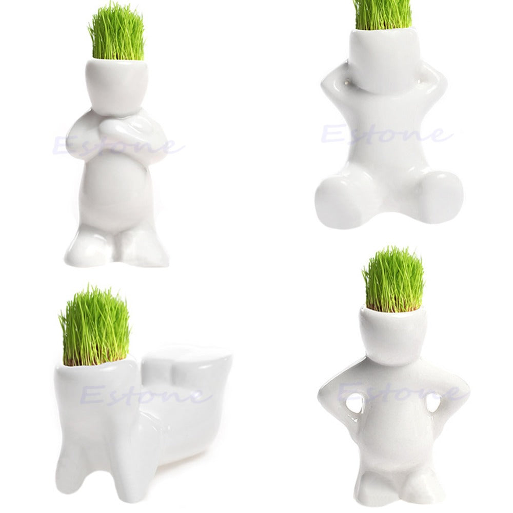 Mini Ceramic White Doll Grass Hair - stilyo