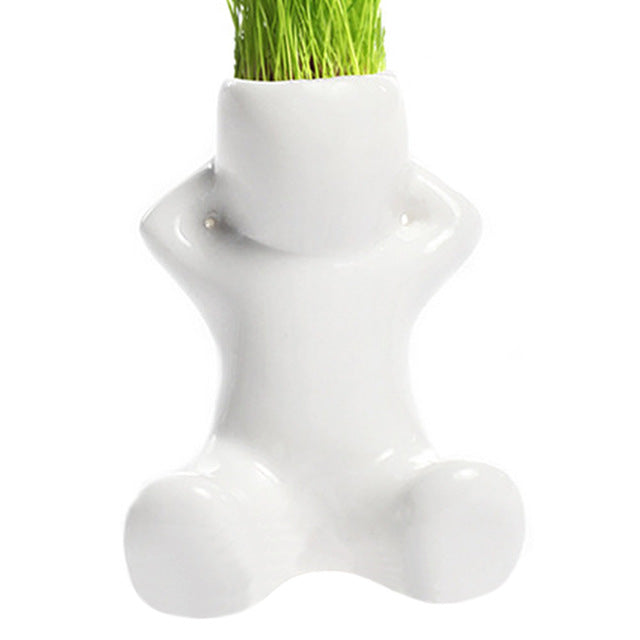 Mini Ceramic White Doll Grass Hair - stilyo
