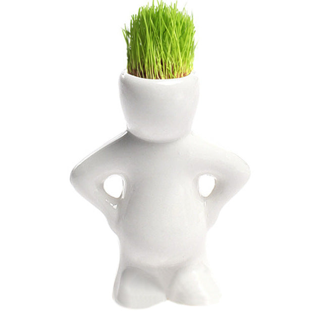 Mini Ceramic White Doll Grass Hair - stilyo