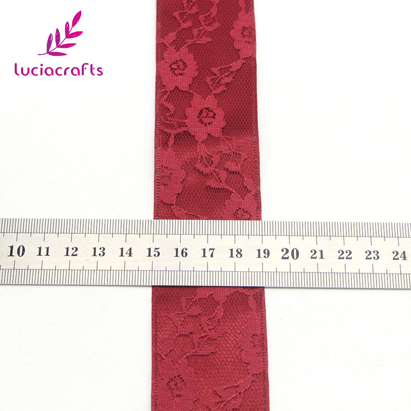 40mm Satin Flowers Lace Ribbons - stilyo