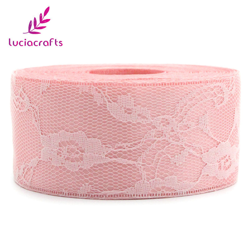 40mm Satin Flowers Lace Ribbons - stilyo