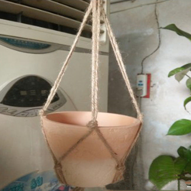 Hanging Pot Holder Rope Basket - stilyo