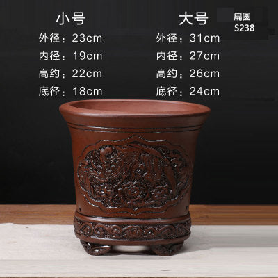 Purple Clay Ceramic Flower Pot - stilyo