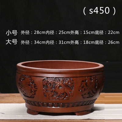 Purple Clay Ceramic Flower Pot - stilyo