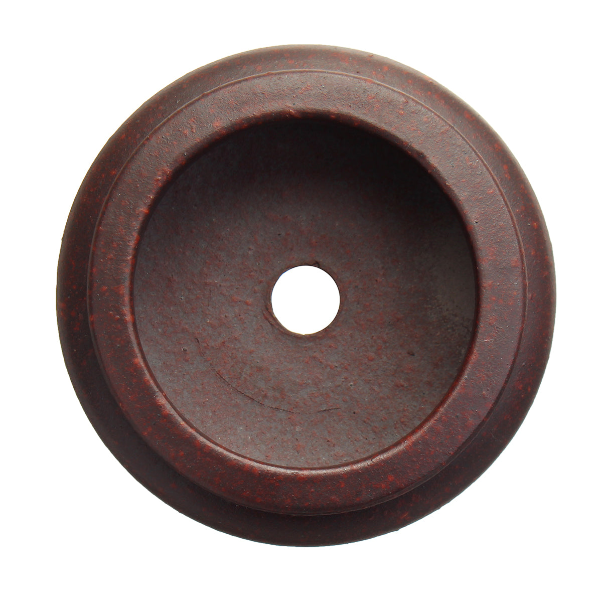 Ceramic Round Chinese Zisha Bonsai Pot 5.7x2.5cm - stilyo