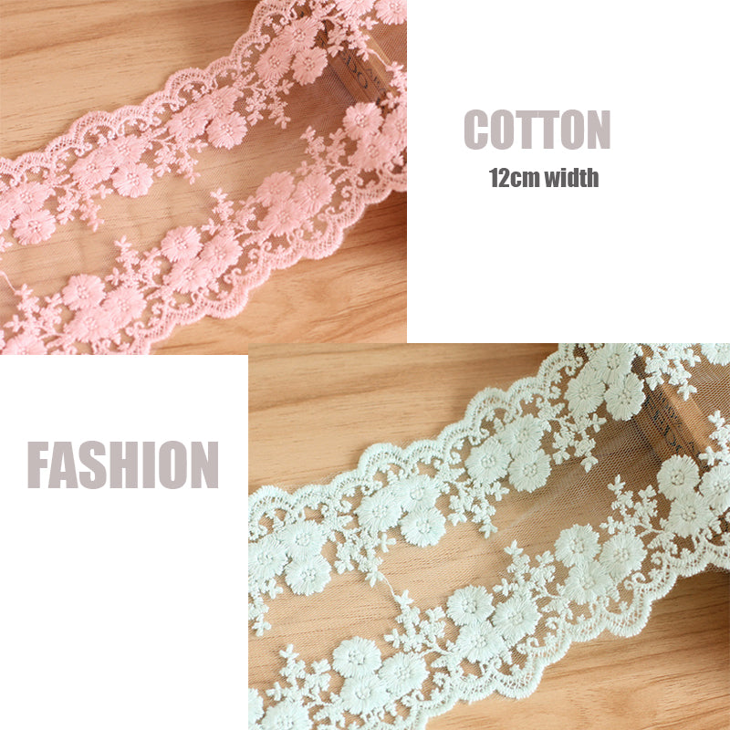 Soft Cotton Lace - 12cm Width - stilyo