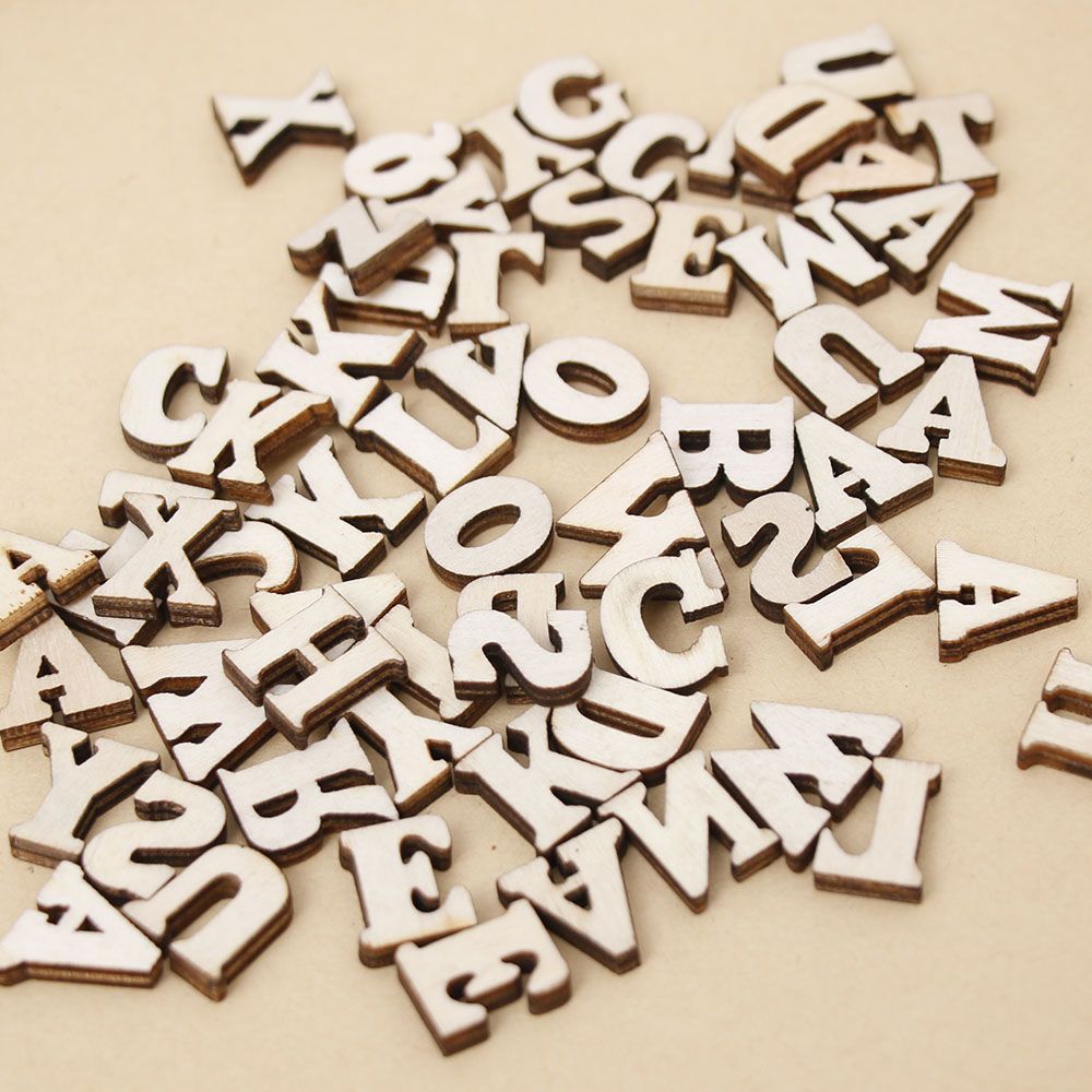200Pcs Mixed A-Z Wooden Letters/Numbers - stilyo