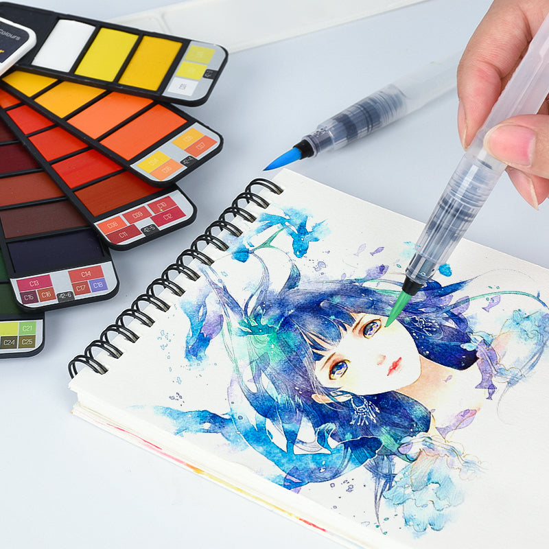 Watercolor Collapsible Suit With Pen - stilyo