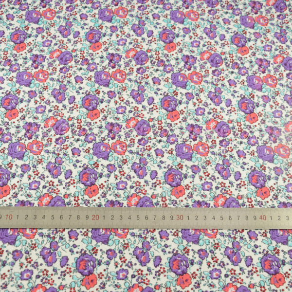 Purple Flower Cotton Fabric - stilyo